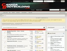 Tablet Screenshot of canadabodybuilding.com